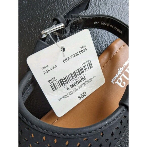 A.N.A A New Approach Sabrina Sandal Thong Black Size 6 - Picture 10 of 10